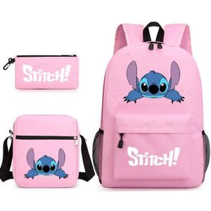 Sac à Dos Enfant Stitch Et Angel Rose - Modèle M, Bretelles Rembourrées