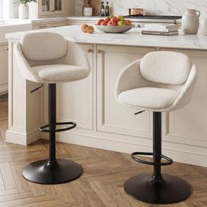 Ya-Home Tabouret de Bar Pivotant Lot de 2 en Velours Tabourets de Cuisine Hauteur Réglable sans Accoudoirs Chaises de Bar Ergonomiques,Beige Ya-Home Tabouret de Bar Pivotant Lot de 2 en Velours Tabourets de Cuisine Hauteur Réglable sans Accoudoirs Chaises de Bar Ergonomiques,Beige