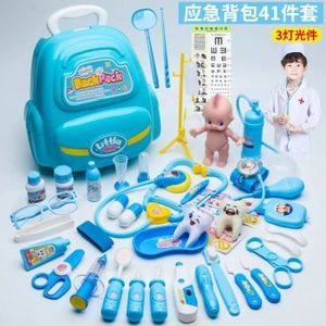 DOCTEUR - VÉTÉRINAIRE 41pcs sac bleu - Ensemble de jouets de dentiste po