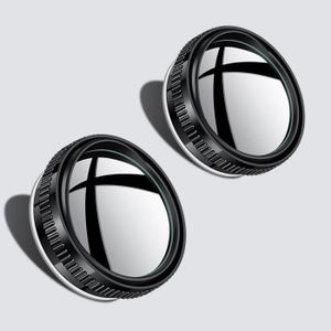 MIROIR DE SÉCURITÉ Noir - 2Pcs Blind Spot Mirror For Car Traffic Mirror Car Rear View Mirror Full Vision 360 Wide Anger Parking