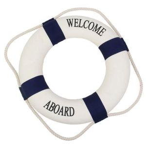 Bouée 15 cm décoration marine Bienvenue à bord style marin achat vente pas cher 