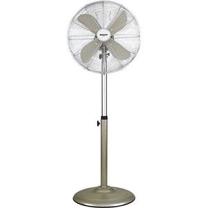 VENTILATEUR Bastilipo Palma Ventilateur sur pied rond 50 W Acier inoxydable 3 vitesses Champagne 6541