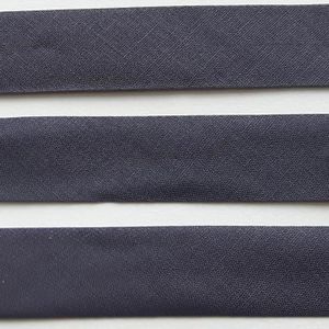 30 mm Noir Vendu au mètre Ruban biais en polyester et coton