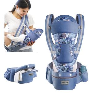 PORTE BÉBÉ Porte-bébé Multifonctionnel Ventral et Dorsal - INSFITY - Bleu Denim - Ergonomique - 0-48 mois