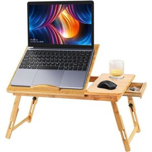 SUPPORT PC ET TABLETTE MENGDA Table de lit avec tiroir  -Table de Lit Sup