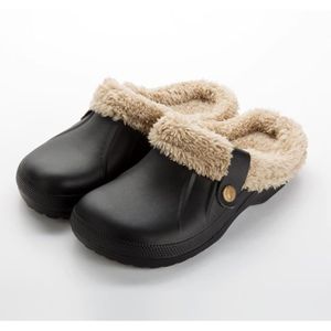 Git-up Chaussons Femme en Mousse à Mémoire Confortable Respirante Bout Ouvert Peluche Chaud Antidérapage Maison Pantoufles pour Intérieur et Extérieur 