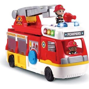VOITURE - CAMION Jouet - SMALL FOOT - Super Camion Caserne de Pompiers - Transformable en Caserne - Pour Enfants de 1 à 5 Ans