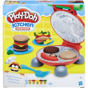 JEU DE PÂTE À MODELER Play-Doh Kitchen, Burger Party avec 5 Pots de Pate