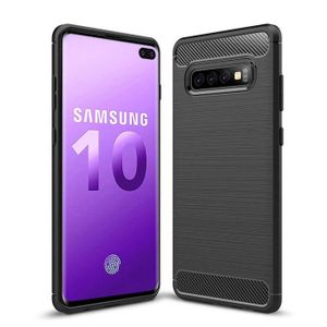 légère Fibre de Carbone Housse Coque Etui Samsung Galaxy S10 Silicone légère Fibre de Carbone Housse Coque Etui Samsung Galaxy S10 Silicone