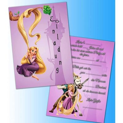 Lot De 10 Cartes D Invitation 10 Enveloppes Pour Anniversaire D Enfant Compatibles Avec Raiponce Format Din A6 Carte Posta 615 Cdiscount Beaux Arts Et Loisirs Creatifs