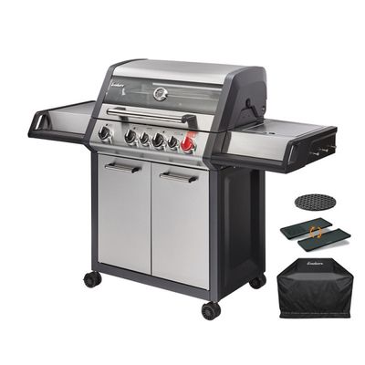 Tournebroche Barbecue Weber Spirit II - Set Inox Avec Moteur 2 Piques BBQ-Toro