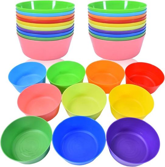 Lot De 5 Mini Bols En Silicone Multicolores - Réutilisables, 6,7 X 3 Cm, Passe Au Micro-ondes Et Lave-vaisselle