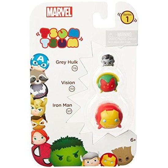 Tsum Tsum Marvel 3 Pack Iron Man Vision Hulk Grey Toy Figure Cdiscount Jeux Jouets