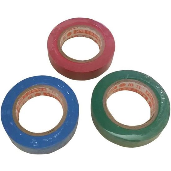 3 Pcs Rouleau Ruban Adhésif PVC Isolant électrique Electrical Tape