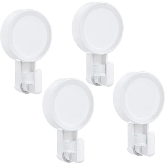 Crochets Ventouse Extra Forts Lot De 4 - Support Jusqu'à 30 Kg, Pour Voiture, Camping-car, Tente, Verre, Surfaces Lisses