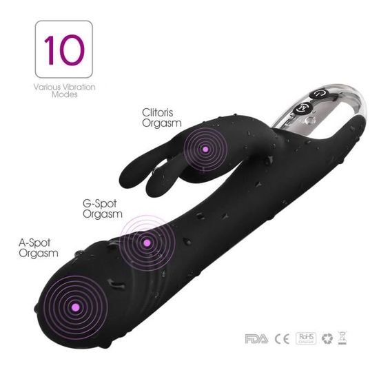 Vibrateur Silicone Doux 8 Modes Vibromasseur Wand Rechargeable Silicone - 8  Modes Vibrations - Noir, Impermable - Jacquie & Michel