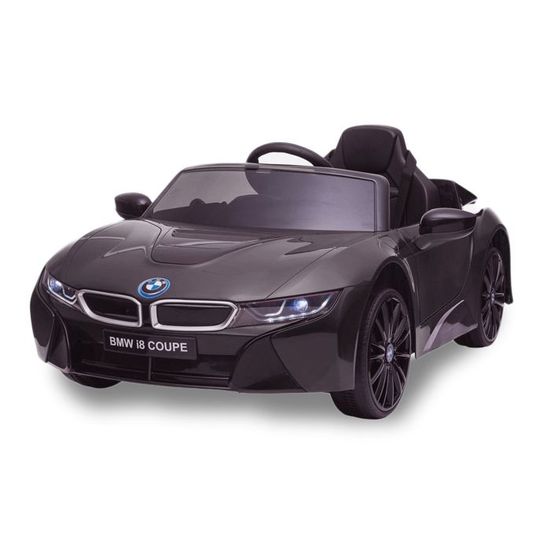BMW i8 Voiture électrique Enfant,3 jusqu'a 6 ans, 12V Moteur, Lumieres LED, USB, MP3, Avec Télécommande, Noir