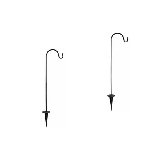 2 Crochets De Berger En Fer Robustes Cabilock - Parfaits Pour Mangeoires à Oiseaux, Lampes Solaires, Lanternes Et Décorations De Jardin