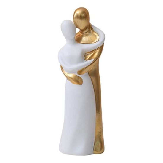 FIGURINE DE COUPLE s'embrassant, statue de couple romantique pour