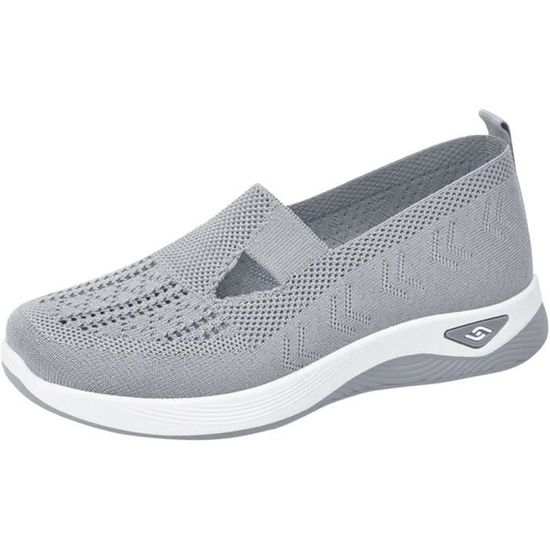 Baskets Orthopédiques Femme - En Maille Respirante - Semelle Ergonomique - Pour Marche Et Sport - Sans Lacets
