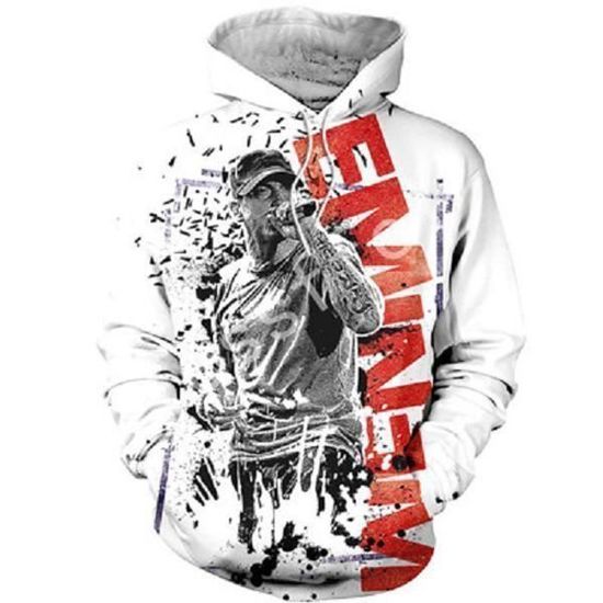 Sweatshirt capuche Tessffel Eminem nouvelle mode Harajuku RapGod 3D imprime sweat a capuche sweat veste hommes femmes hiphop dr le Just picture Cdiscount Pret a Porter