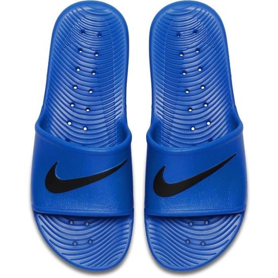 Claquette nike clearance blanche et bleu