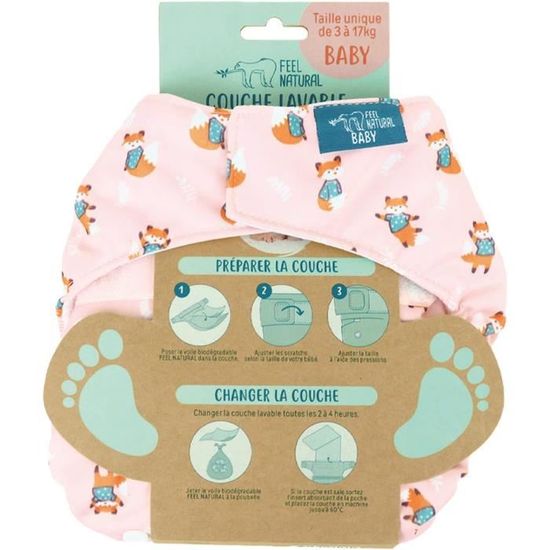 LittleForBig - Housse De Couche Lavable Et Réutilisable Pour Adulte - Modèle Usagi & Bella En Rose Soyeux - Taille XL - Protection Imperméable Confortable