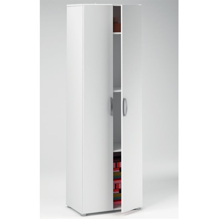 Util Armoire De Chambre Multifonction Style Contemporain Blanc