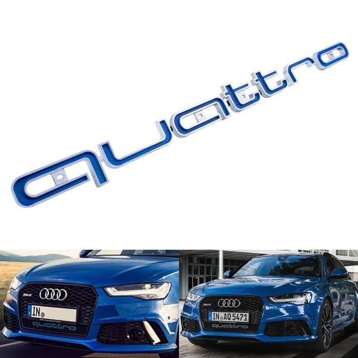 Bleu QUATTRO Logo Emblème Grill Badge Pour Audi RS4 A4 A6 A8 S3 S6 Q5 Q7 SQ5 TT