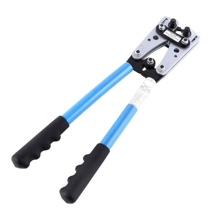 YUL Pince à sertir, prise professionnelle 6-50mm² pince à sertir hexagonale outil de sertissage cosse de câble de batterie