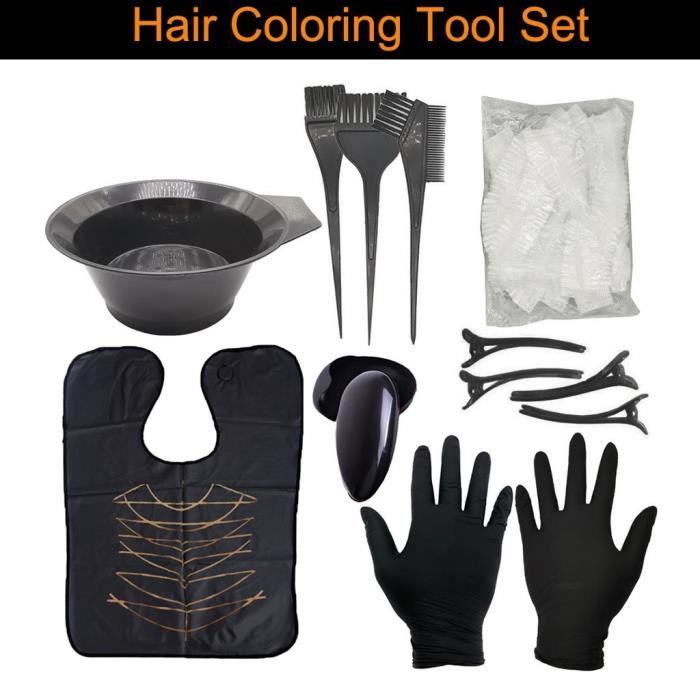 14pcs ensemble d'outils de teinture des cheveux bonnet de douche jetable gants en Latex arc de teinture des cheveux SJJ200414160_721