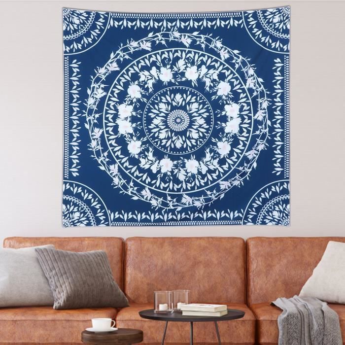 Tapisserie Murale Tapis Suspendu Tapis de Yoga pour Décoration Maison 150x150cm-YIN