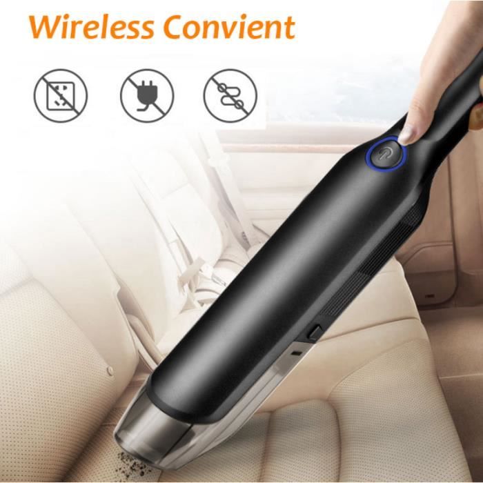 5000pa Aspirateur de Voiture Puissant Sans Fil Portable Usage Humide et Sec Rechargeable