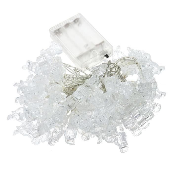 Guirlande lumineuse à pile licorne blanc déco chambre bar mariage 5m 50led FR11712