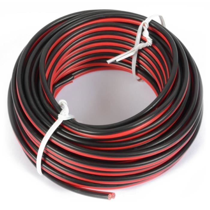 Câble universel, noir / rouge 10 m 2x 0,75 mm-PD Connex