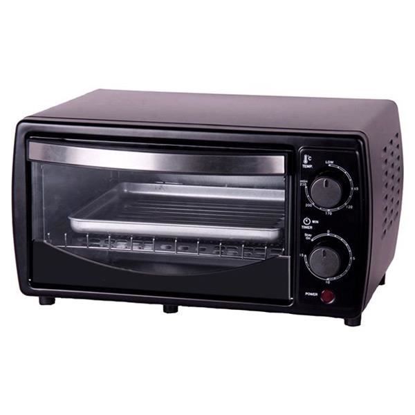 Mini Four Electrique posable, Minuterie 15min, 10 L, 1000W, patisserie, quiche et gateau, Noir