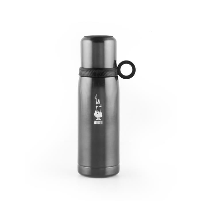 Bouteille isotherme grise 46 cl avec gobelet - Bialetti 7,2 Gris