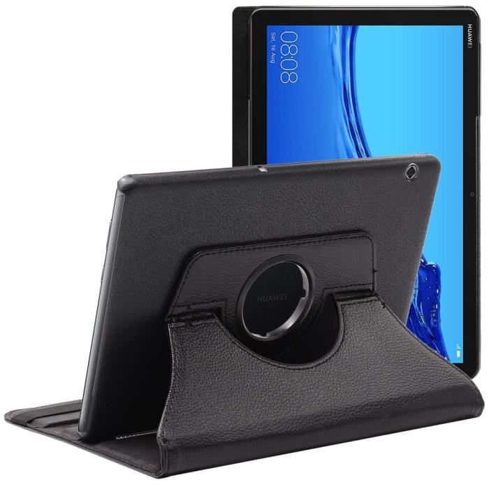 ebestStar ® pour Huawei MediaPad T5 10.1 - Housse PU Cuir Support Rotatif 360 , Noir