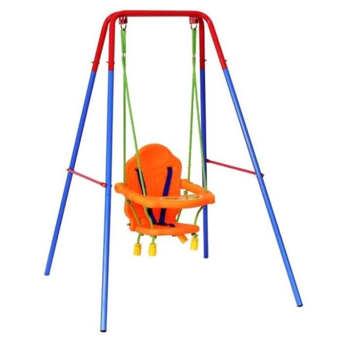 JEOBEST® Balançoire Bébé 1-3 Ans Portique Siège de Balançoire Capacité