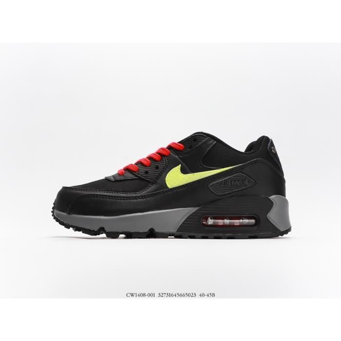 Nikes- Airss Max 90 Baskets Homme Chaussures de Course - Noir