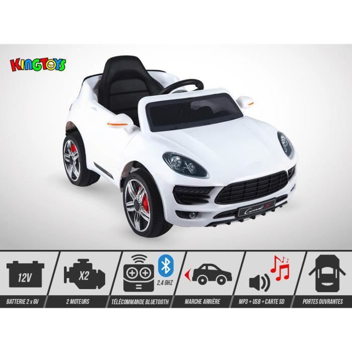 Voiture électrique enfant KINGTOYS / 4X4 KYAN 60W / Blanc