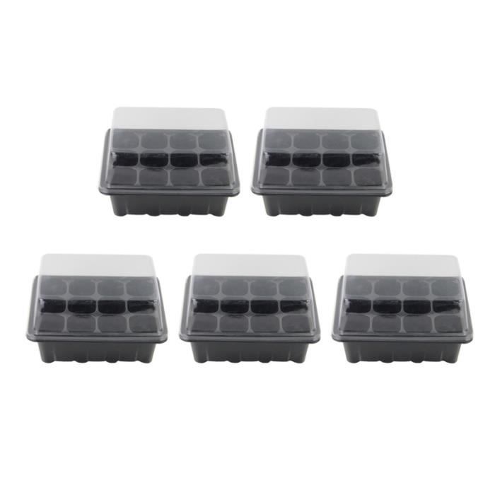 5 Pcs 12 Cellules Plateau De Semis Pépinières Pratique Cultivateur Graines MINI-SERRE - PACK GERMINATION - PACK BOUTURAGE