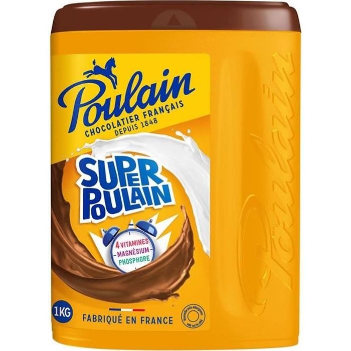 LOT DE 2 - POULAIN Super Poulain - Chocolat en poudre 1 kg
