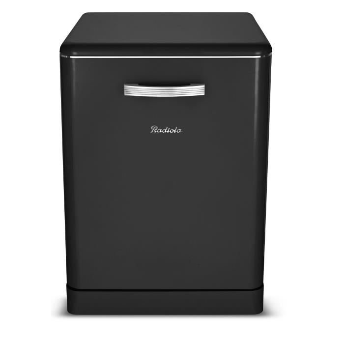 RADIOLA RALV1445VB - Lave Vaisselle Vintage - 14 Couverts - 3 Tiroirs - Départ différé - Pose libre - 6 programmes - Noir