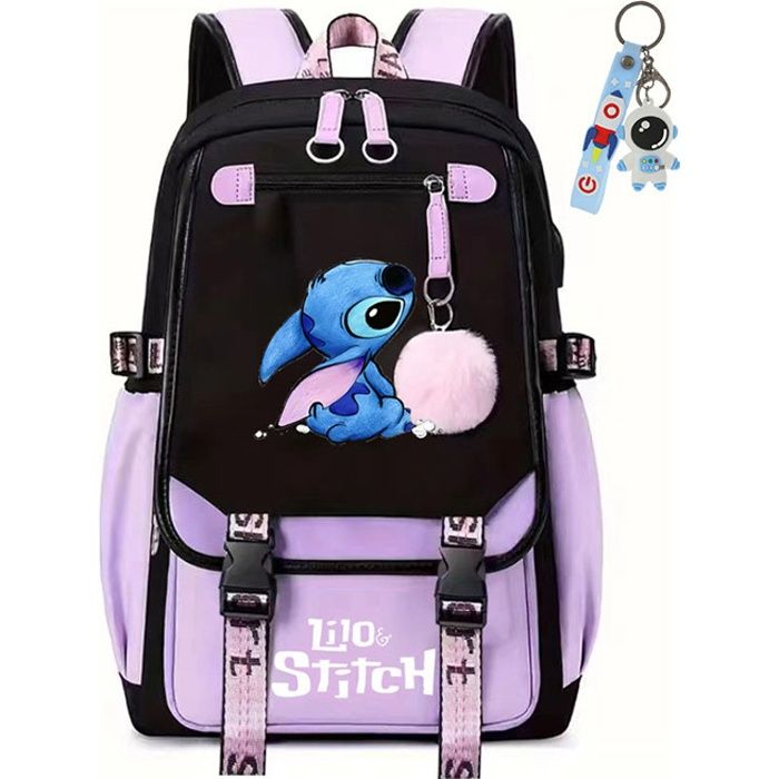 Cartable stitch Sac A Dos Stitch etudiant Cartable etudiant Cartable fille garcons HSG705 Violet Cdiscount Bagagerie Maroquinerie