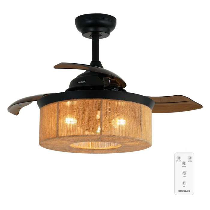 Ventilateur de plafond invisible Cecotec EnergySilence Aero 3600 style naturel avec éclairage moteur CC 25 W lumière LED 3 Ventilateur de plafond invisible Cecotec EnergySilence Aero 3600 style naturel avec éclairage moteur CC 25 W lumière LED 3