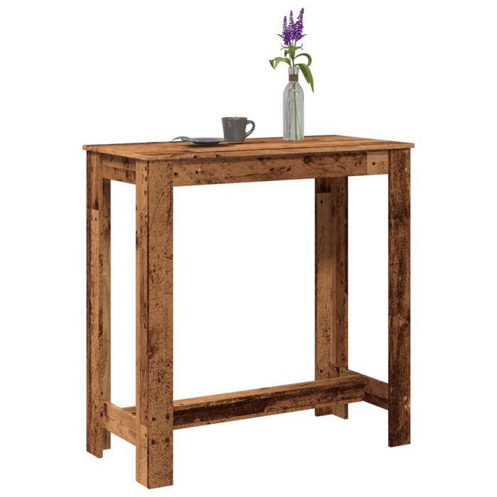 vidaXL Table de bar vieux bois 102x50x1035 cm bois dingénierie 854416