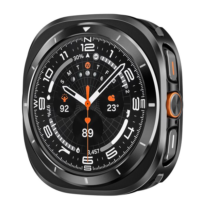 INF Coque en métal pour Samsung Galaxy Watch 7 Ultra Le noir