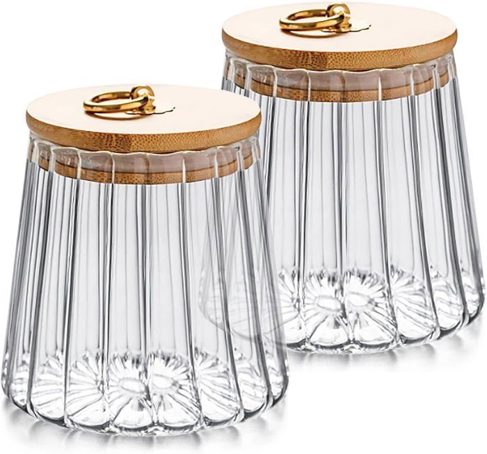 Lot De 18 Bocaux De Rangement En Plastique Transparent Avec