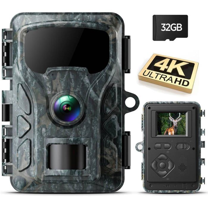 Caméra De Chasse Infrarouge Avec Détecteur De Mouvement + Carte SD 32Go
